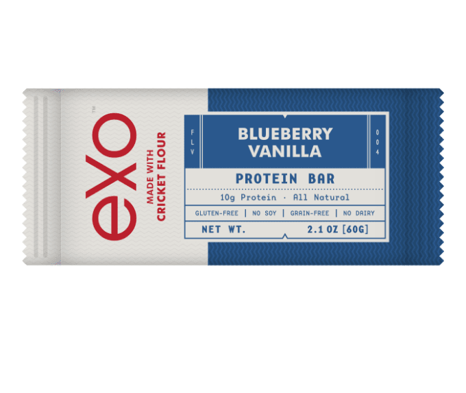 Exo Blueberry Vanilla Cricket Flour Protien Bar