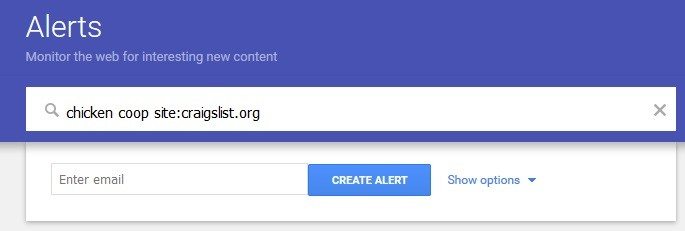 google alerts for craigslist
