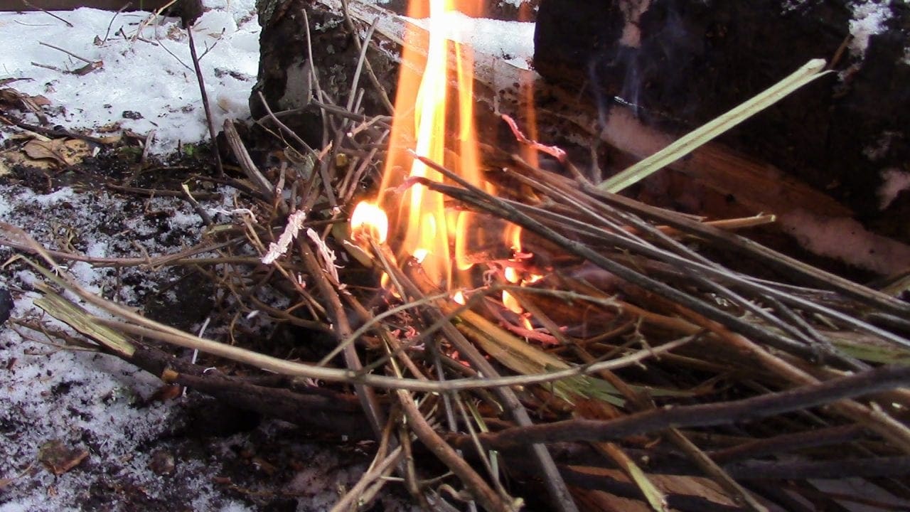 fire in the snow