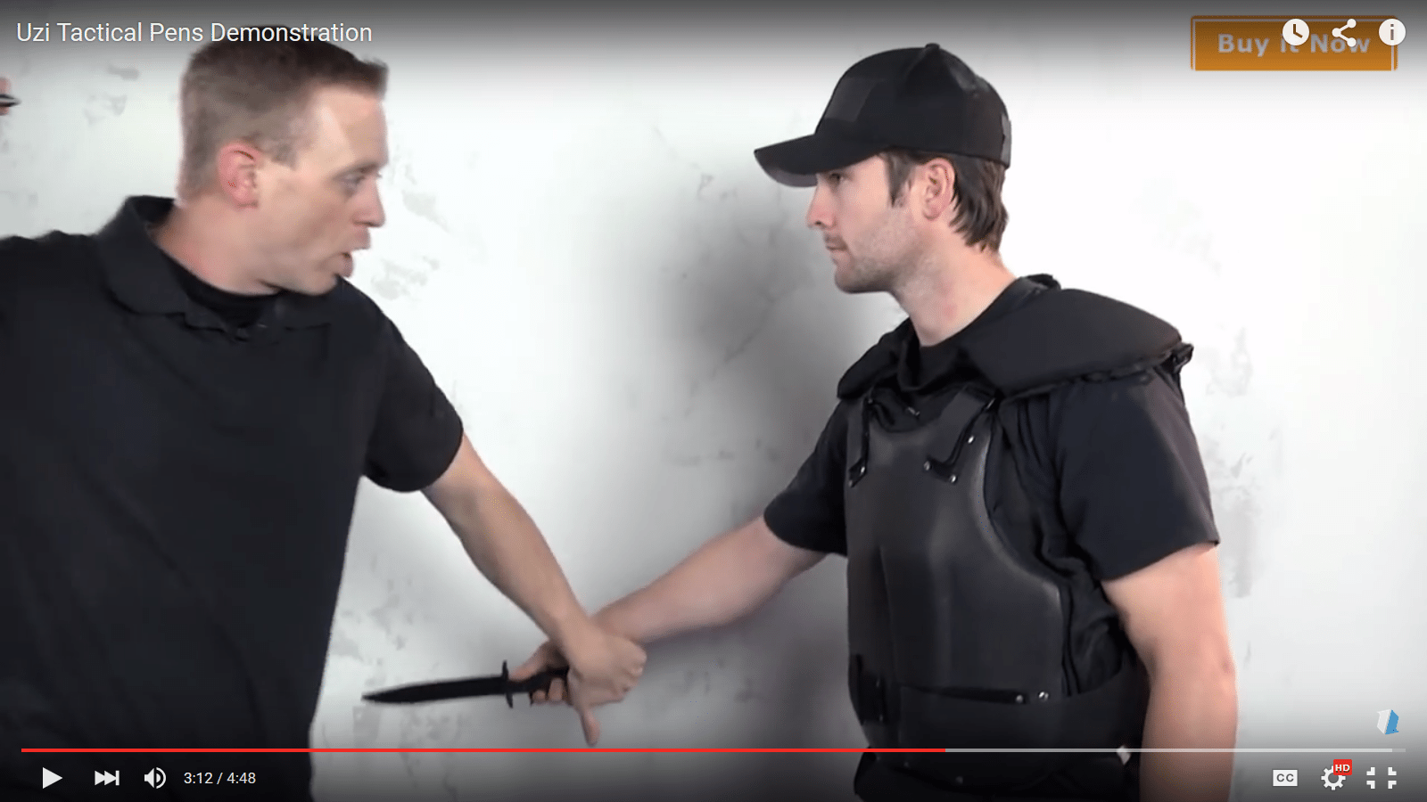 Blocking the knife-holding hand